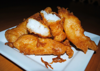 Alligator tails in batter