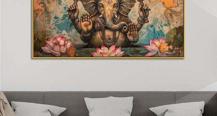 Buddha and Ganesha canvas prints for calm wall decor | Artesty